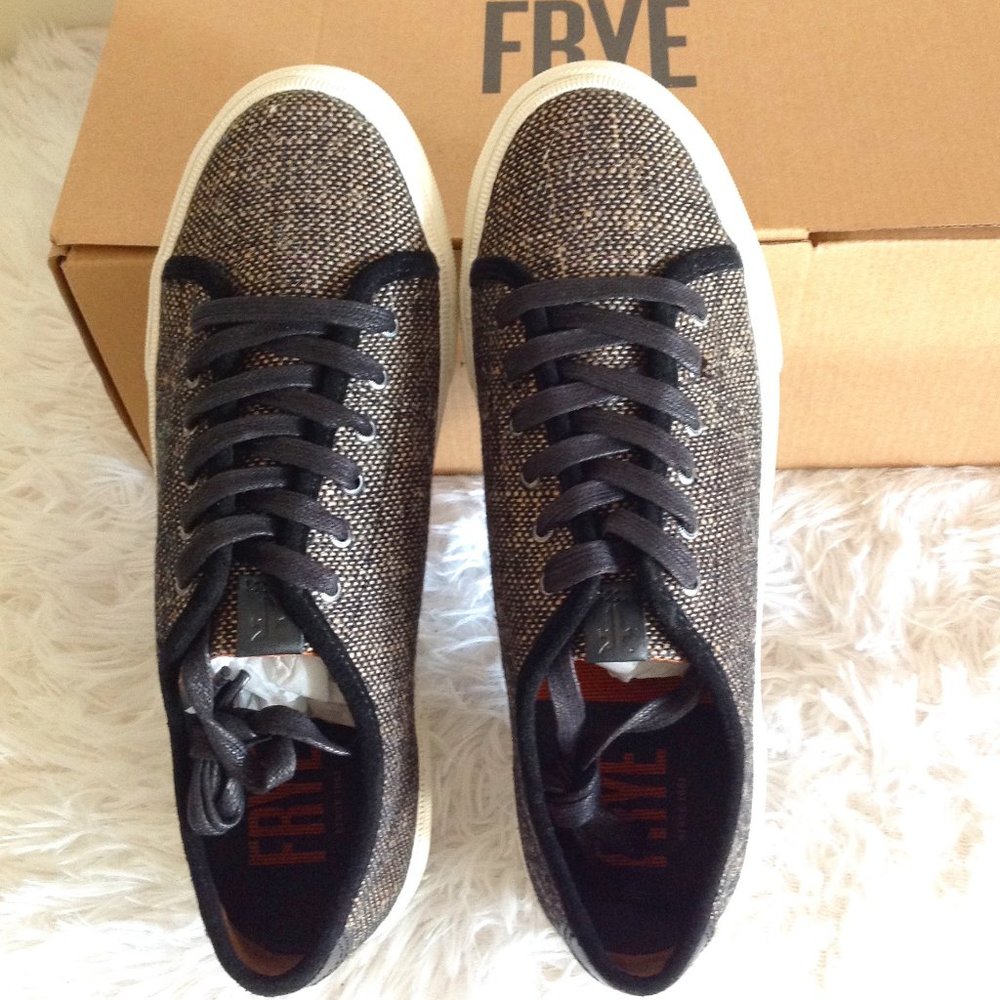 Frye Gia Canvas Low Lace Sneakers